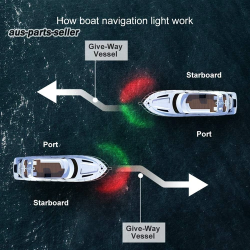 2Pcs LED Navigation Lights Side Mount Nav Lamp Port Starboard Marine Yacht Boat - Bild 3 von 11
