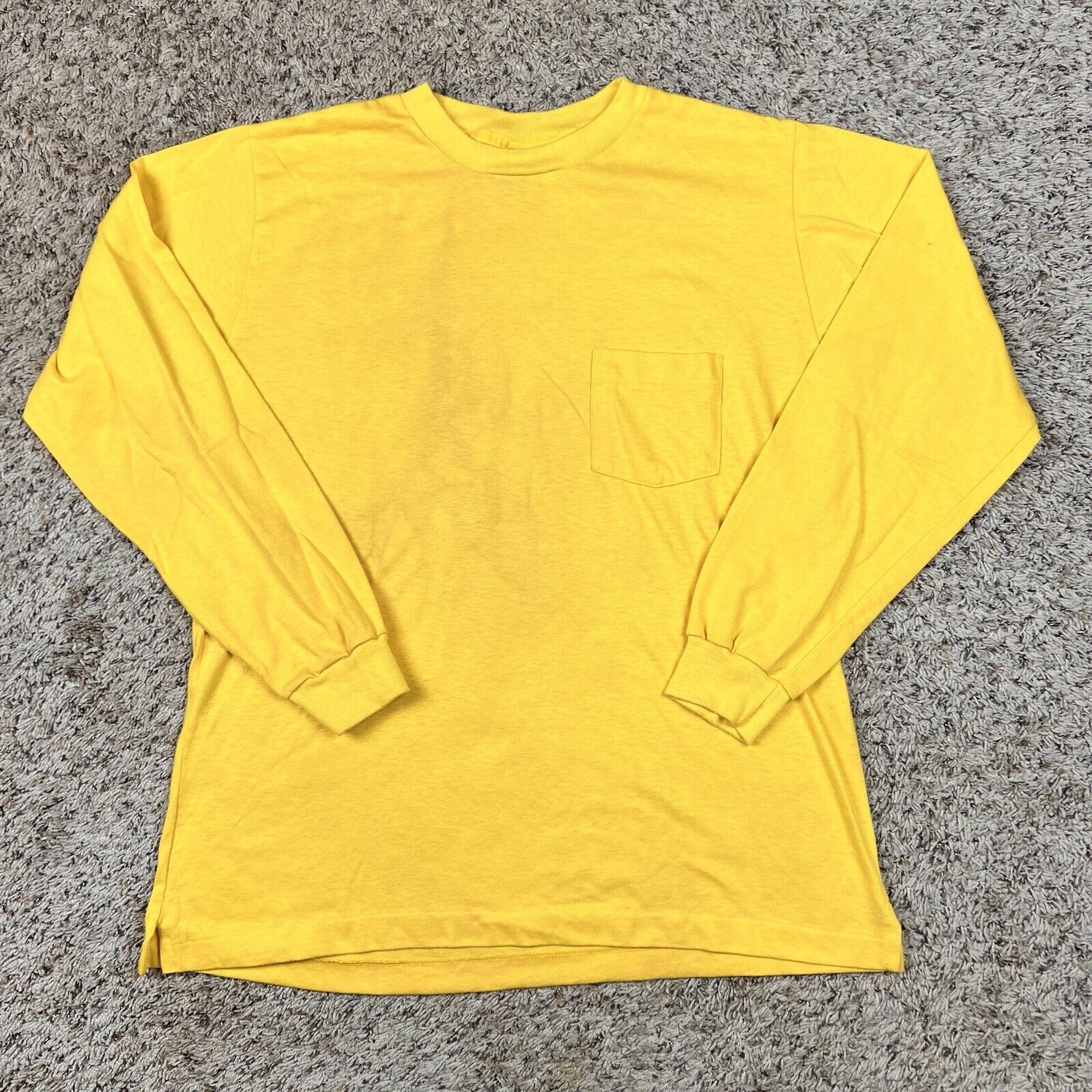 Vintage 90s Lands End Womans T-Shirt Large Yellow… - image 1