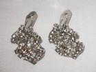 Rhinestone EARRINGS Hollywood Regency Art Deco Starlet Great Gatsby Glam Vtg MCM — photo 6