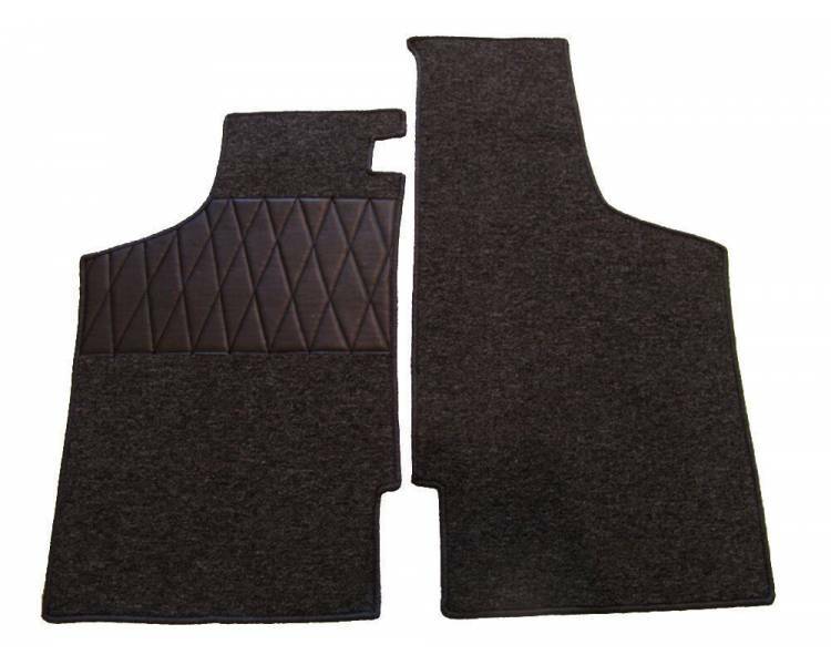 Tapis de sol sur mesure pour BMW 700 LS en velours noir haute densité