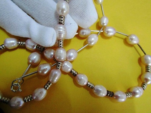 ELEGANTE COLLAR DE PERLAS Y PLATA ESTERLINA - Imagen 4 de 6