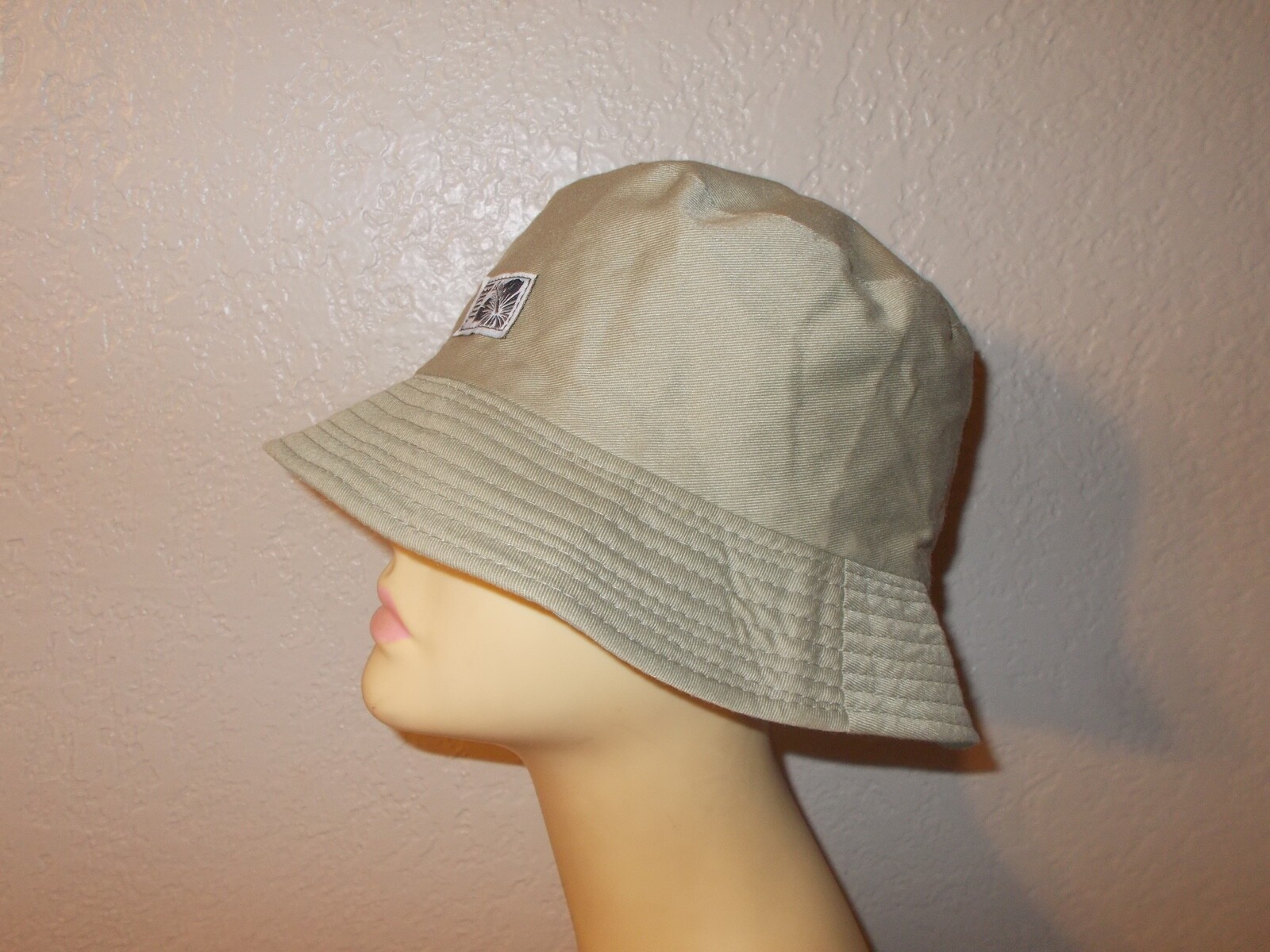 Bkul Khaki Blue Reversible Bucket Hat Size S/M Gem