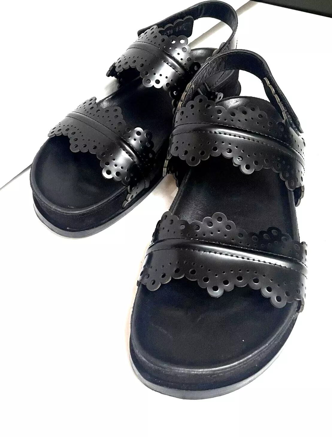 Sandales Homers Supreme en cuir noir pointure 7 37 1/2 noir