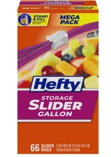 Hefty Slider Storage Bags, Gallon Size, 66 Count FREE SHIPPING