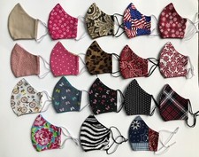 Face Mask, Cotton, 2 Layer Cotton, Prewashed, Handmade, 18 styles, FAST SHIP