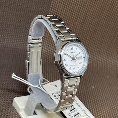 Casio LTP-V006D-7B White Dial Analog Roman Numeral Ladies Classic 