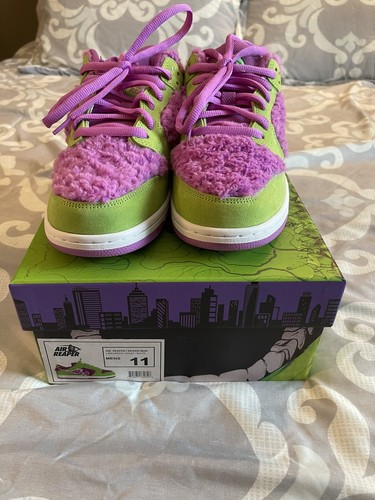 SoleBoy Air Reaper Hulk LimeGreen Violet White Dunk Low Look Alike Size US  11 | eBay