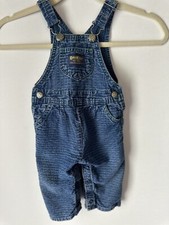 Osh Kosh Vintage Vestbak Blue Denim Overalls Infant 12 Months Made in USA