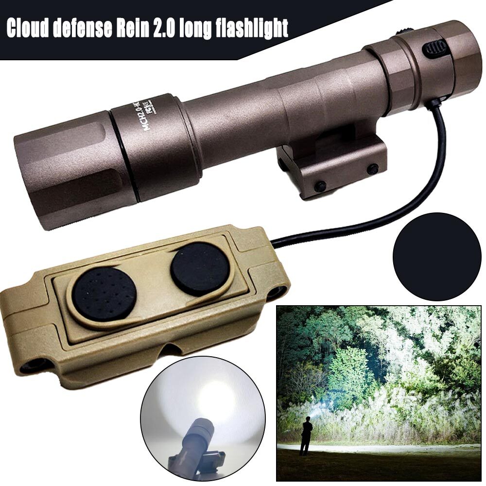 Rein 2.0 LED Tactical Hunting Flashlight Cloud Defensive 1400 Lumen Weapon Light-image