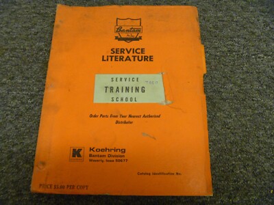 Koehring Bantam T-350 C-350 CR-350 Truck Crane Service Training Manual xz