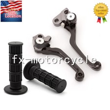For Kawasaki KDX200/220 1995-2006 Brake Clutch Levers Grips CNC Pivot Dirtbike