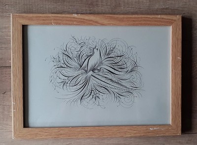 Vintage Kunst Kalligraphie Penmanship Clinton Clark