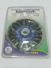 Easy-Cut Circular Wire Brush 4" Twisted Steel Wheel Grinder Attachment – Clave 2