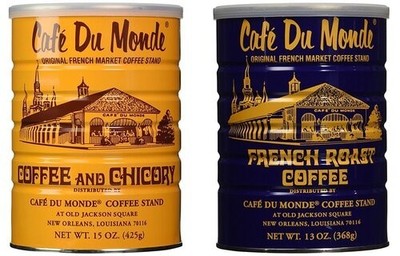 Cafe Du Monde Coffee Chicory 15 oz French Roast 13 oz Assortment 2 pack