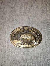 BASS ANGLERS SPORTSMAN SOCIETY BELT BUCKLE VINTAGE 1993 MADE IN USA