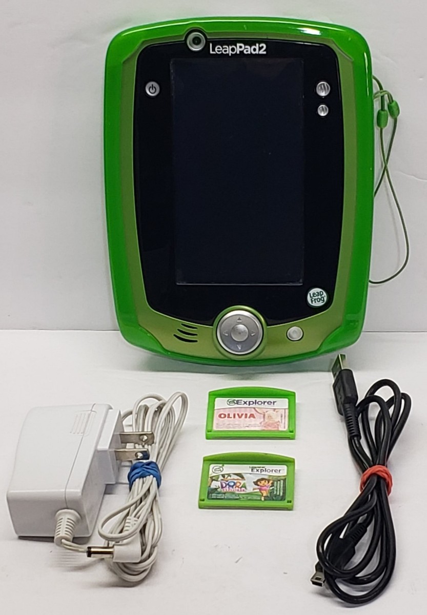LeapFrog LeapPad 2 Explorer Kids Learning Tablet Green 2 Games AC