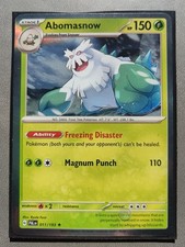 Pokemon TCG Card - Abomasnow (SV Paldea Evolved 11/193 Holo Rare English)