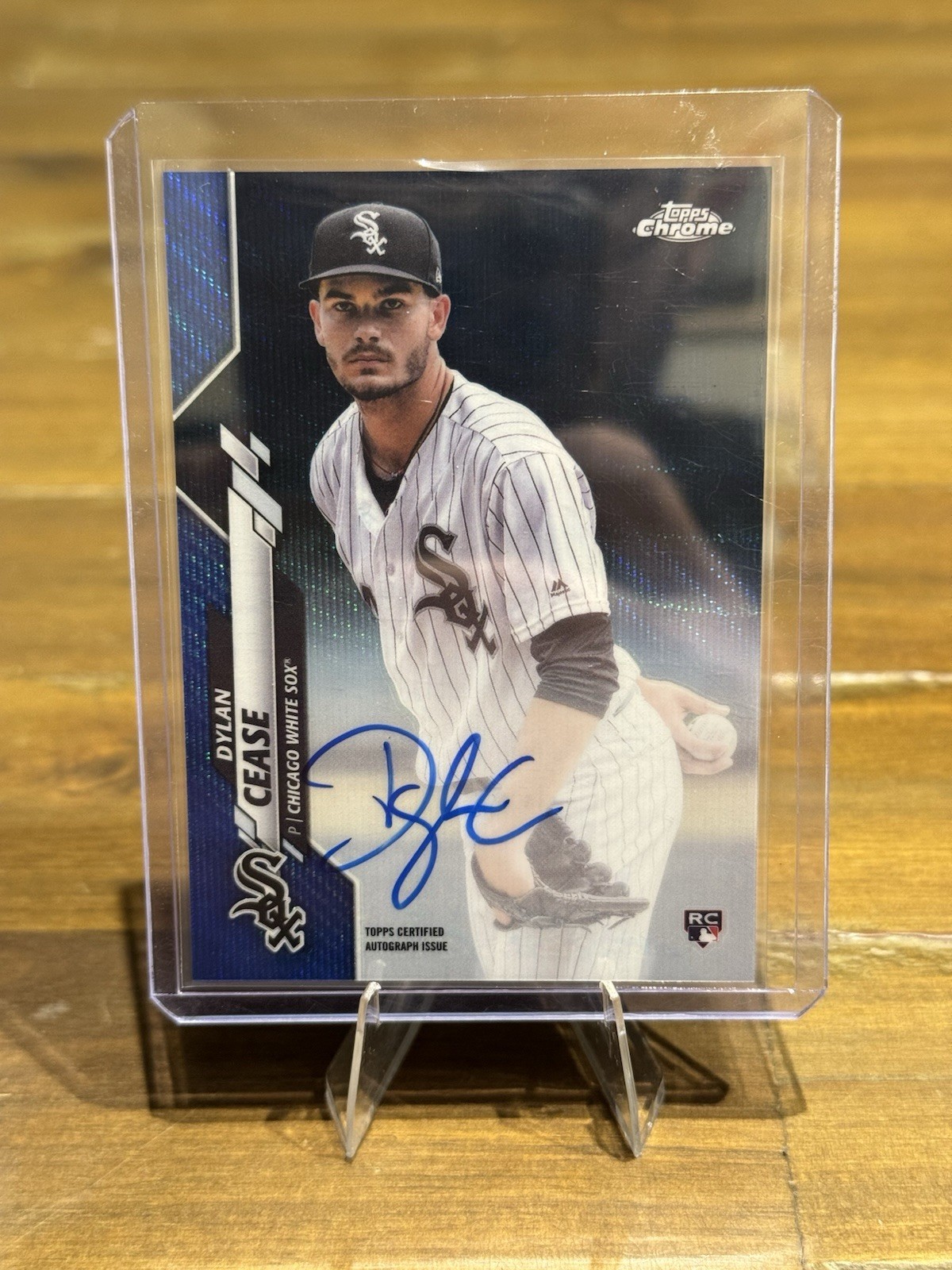 Dylan Cease Rookie Autograph 2020 Topps Chrome /150 Blue Refractor #RA-DCE RC