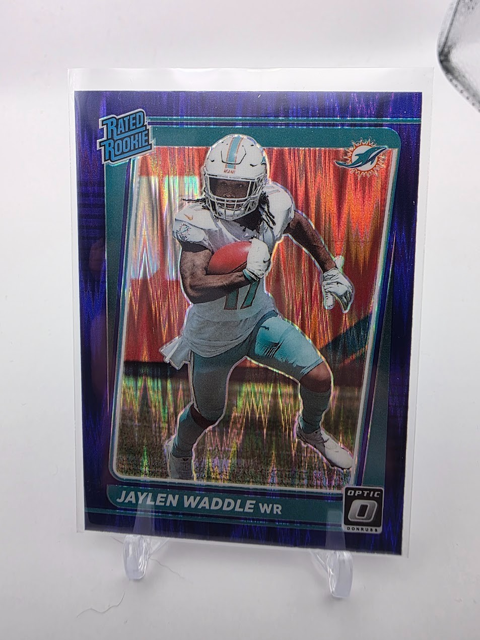 2021 Panini Donruss Optic - Rated Rookie Jaylen Waddle #208 Purple Shock