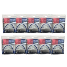 Tripp Lite Cat6 RJ45 Gigabit Snagless Ethernet Cable 1ft Blue Lot of 10