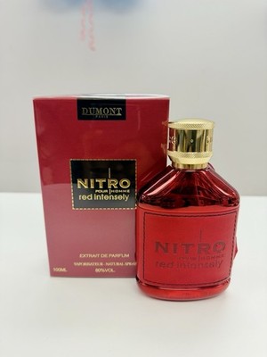 Dumont Nitro Red Intensely Extrait De Parfum - Sensual Aquatic Woody - 3.4 Fl Oz