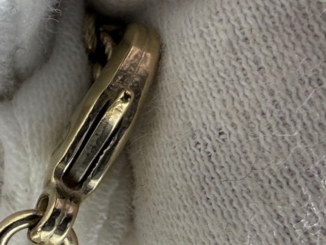 Chanel Gold Double C Necklace Pink White Metal Chain Used thumbnail 14