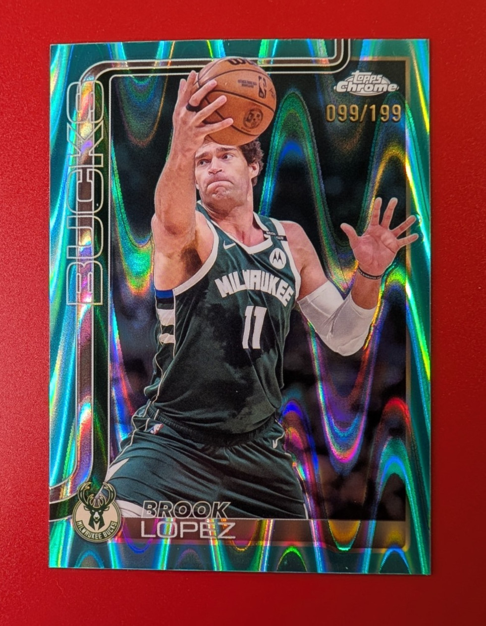 2025-26 Topps Chrome - Brook Lopez #159 Aqua Raywave Refractor /199