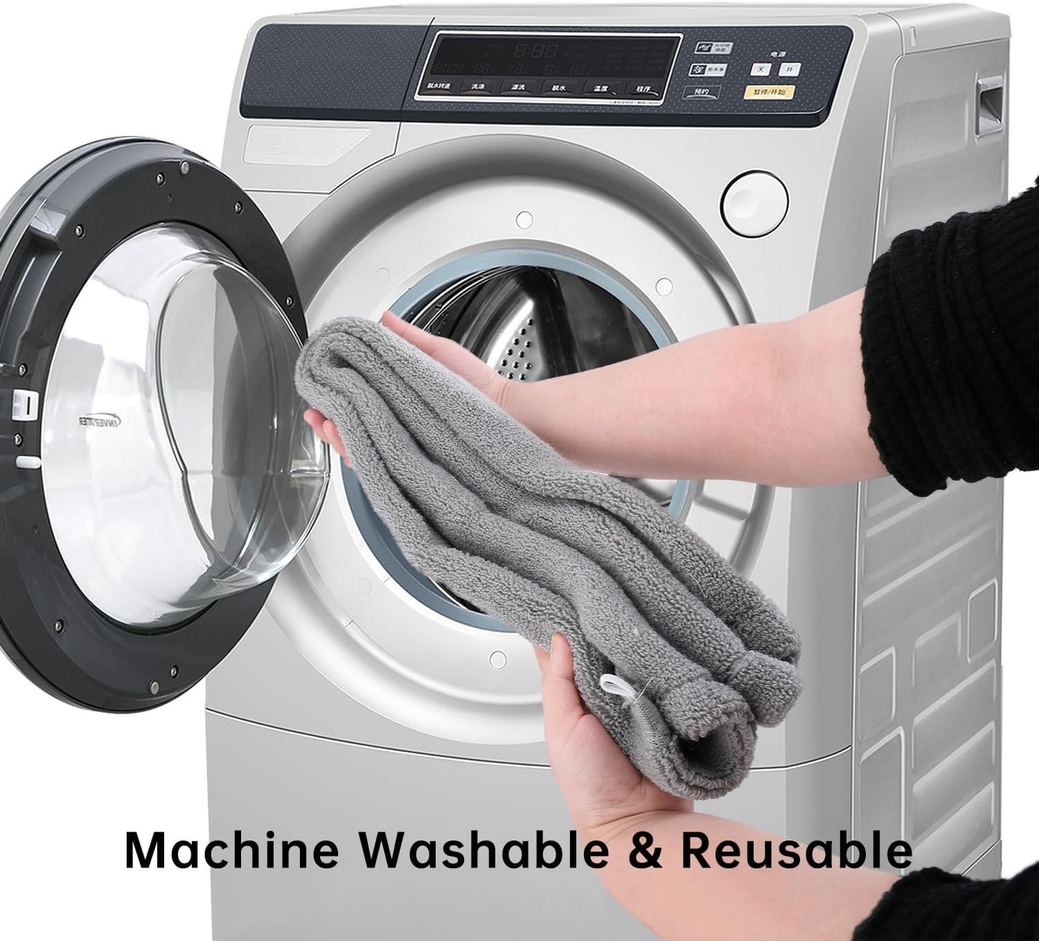 Toilet Seat Cover,Bathroom Soft Thicker Warmer with Snaps Fixed Stretchable