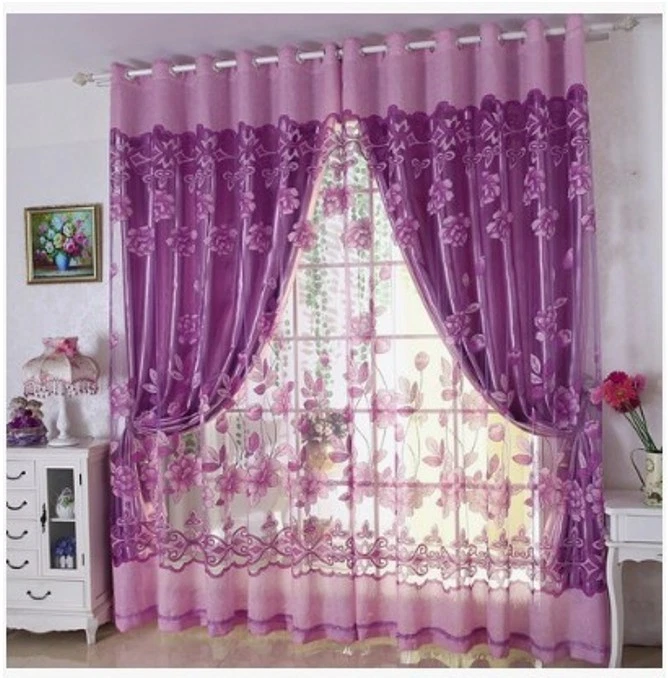 Cortina De Impresión 3d De Flores, Cortinas Digitales, Rojo | Envío Gratis