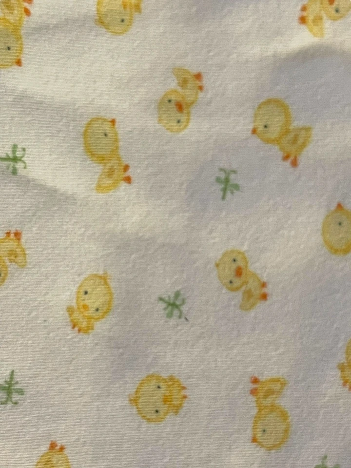 🐥 Y2K Carter’s Just One Year Baby Blanket Green Stripe Duck 24x32 Vintage RARE - Image 4 of 4