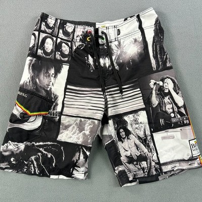 Billabong X Bob Marley Board Shorts Men's 33 Gray Recycler