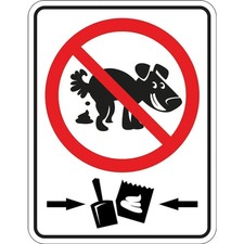 Please Note No Dog Poop Clusters Tin Metal Signs Home D cor 8x12