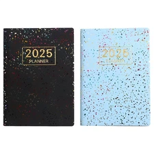 2025 Agenda Book 2025 A7 English Planner Weekly Monthly Note Book attractively