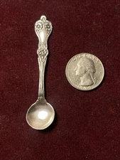 Miniature Mini 925 Sterling Silver Spoon Brooch Pin