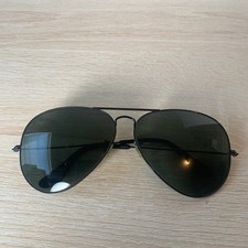 Vintage B L Ray-Ban Aviator Sunglasses Black Metal Frames 62-14 USA