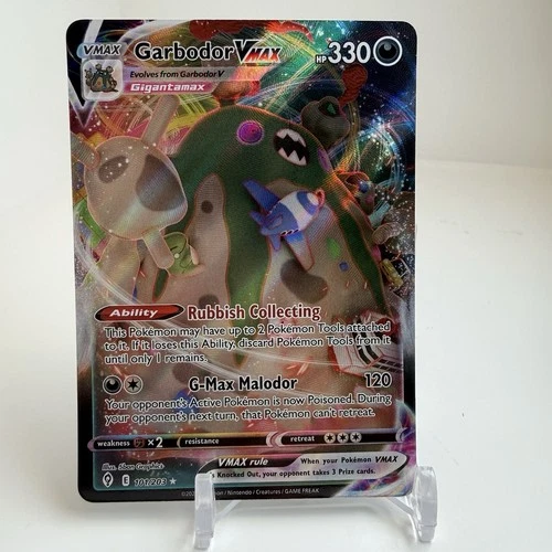 Garbodor VMAX 101/203 Ultra Rare Holo SWSH07: Evolving Skies NM Pokémon