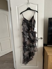 Miss Selfridge Animal Print Asymmetric Dress Size 12