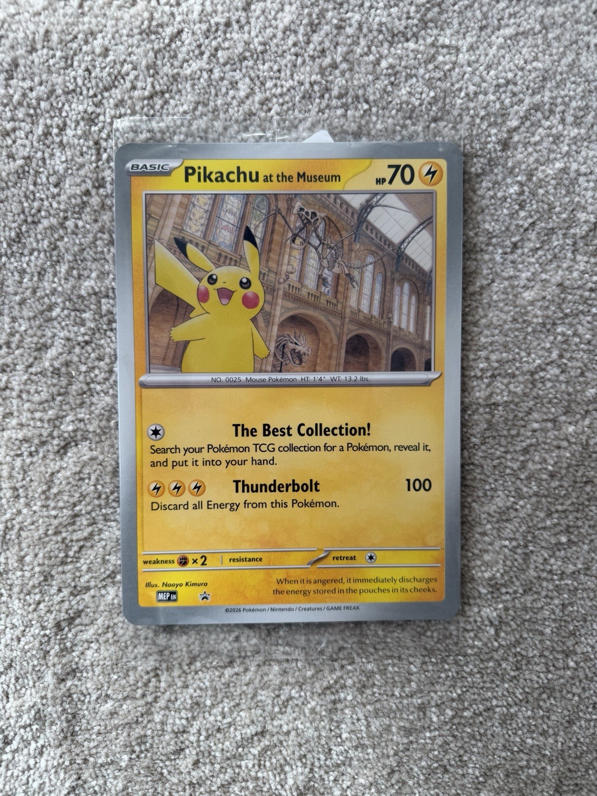 Pokemon TCG Pikachu At The Museum Jumbo Card