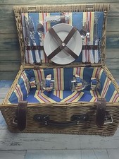 Optima Carnival 2 Person Slide Flower Picnic Basket Set New Unused 