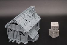 Tabletop Terrain Fantasy Woodsman Hunter Cabin Dnd RPG wargame skirmish 28mm