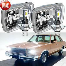 Pair 5x7 7x6 Inch Rectangle Led Headlights 6000k For Chevy Malibu 1978-1980ll Pair 5x7 7x6 Inch Rectangle Led Headlights 6000k For Chevy Malibu 1978-1980ll