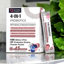 Nature Target 4 In 1 Probiotics-for-Women 45 Servings (Pack of 1) 