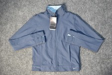 VTG Y2K Nike Track Jacket Womens Size S 4-6 Blue Full Zip Mock Neck NOS Dri-Fit