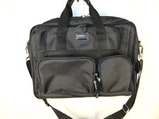 Black Expandable Nylon Shoulder Bag Briefcase Office Files Laptop Tablet Unbrand