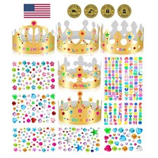 Gold Paper Crowns, Diy Birthday King Crowns Craft to Decorate, Paper Prince P...