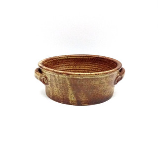 MADE IN CLEY Studio Pottery Oven Baking Dish Brown Stoneware 19x16x7cm