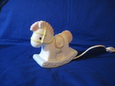 Vintage Porcelain Rocking Horse Nursery Nightlight