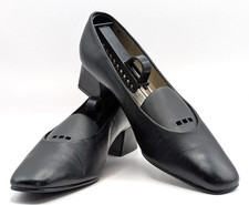 Etienne Aigner Sarah with Block Heel 1.5inch, Black Leather upper Size 8M
