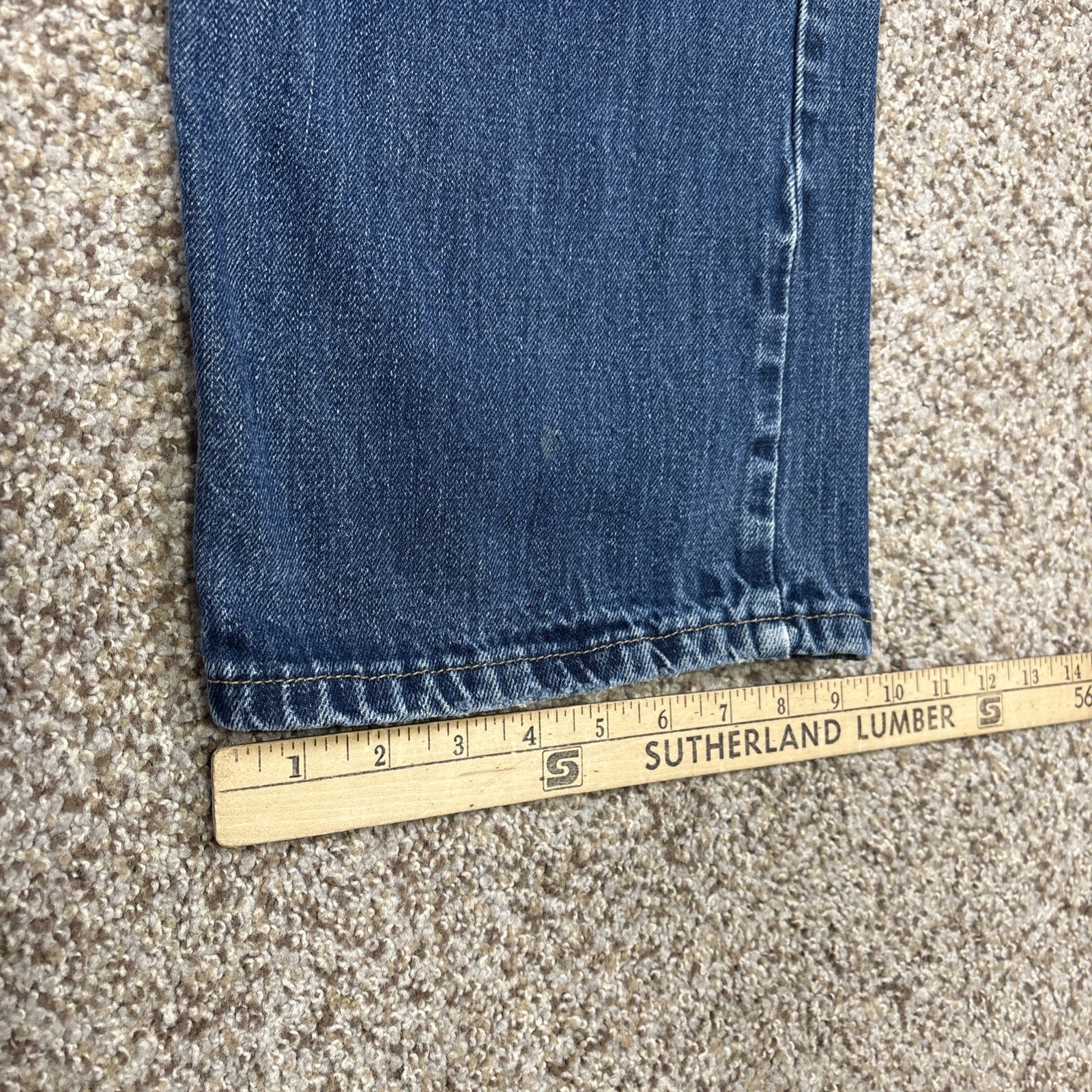 Wrangler Jeans Mens 38x29 Blue Cotton Loose Fit Denim Workwear Distressed - View 9