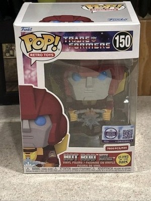 Transformers Funko Pop Hot Rod with Matrix Glow 7500 Pcs #150 MINT W/Protector 
